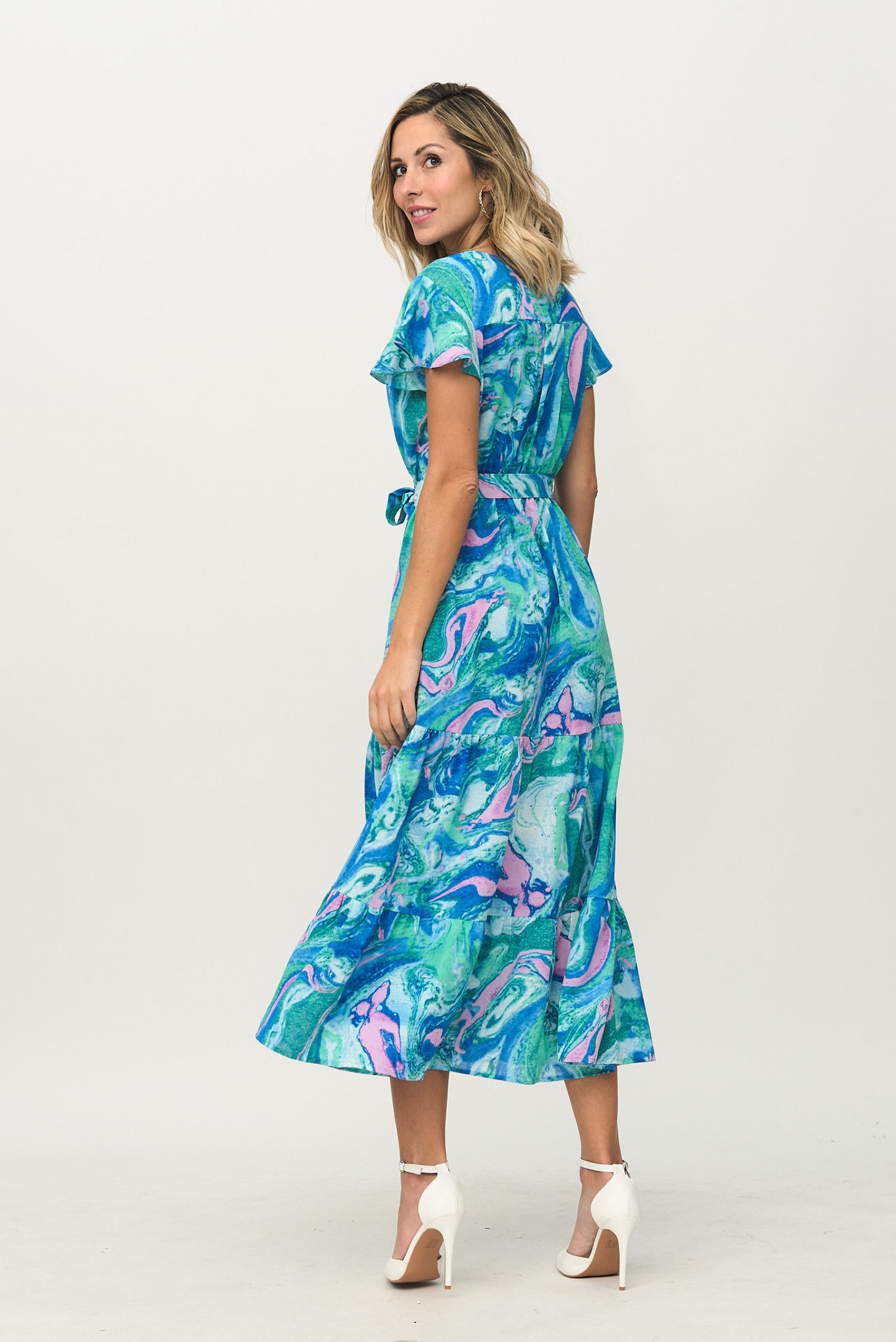 11912 Vestido largo azul celeste