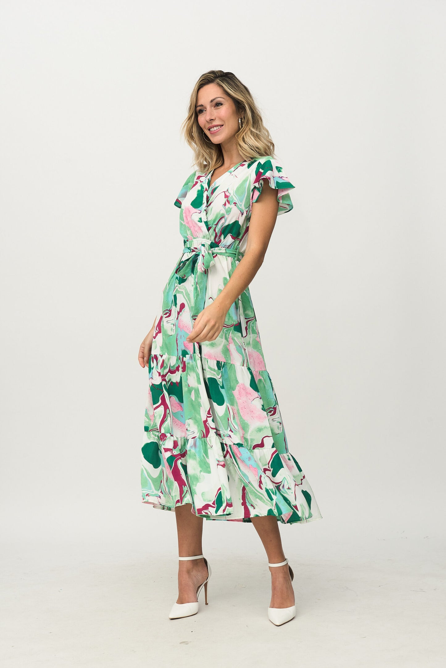 11918 Vestido largo verde